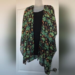 Old Navy Kimono or Swim Cover Palm Tree Print Size XL-4XL